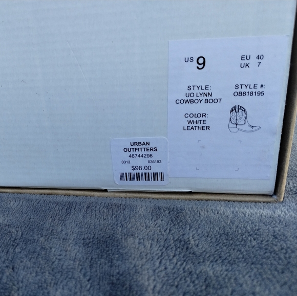 New White Leather Cowgirl Boots - Picture 6 of 6